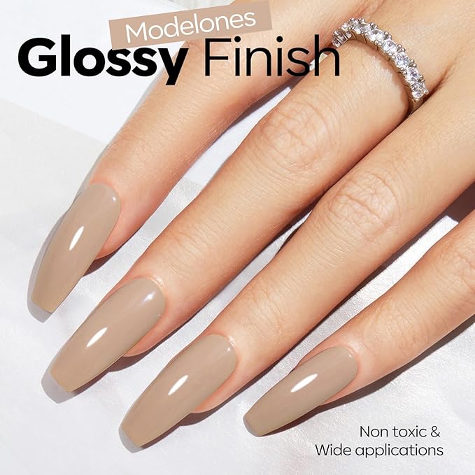modelones Nude Gel Nail Polish Office Lady Nails Skin Tone Color Natural Nail Polish Soak Off LED UV Lamp Manicure 15ML