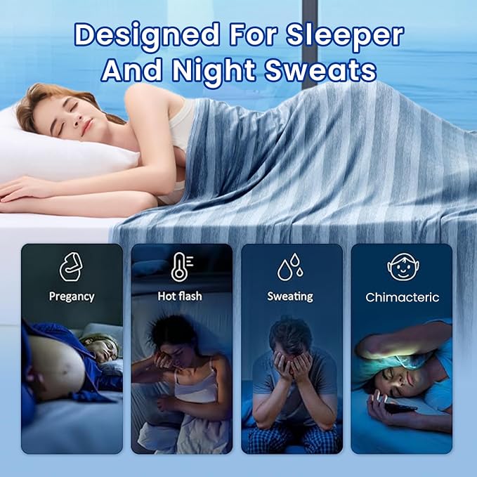 Cooling Blanket for Hot Sleepers Cold Summer Blanket Throw 90"x108" | Cold Summer Bed Blanket Keeps Cool for Night Sweats, Soft Lightweight Breathable Sofa Blankets for Kid Adults