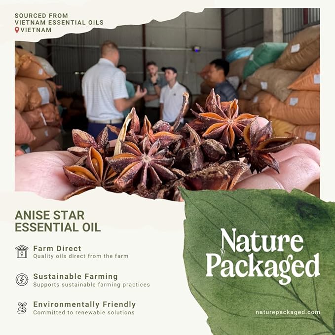 Star Anise Essential Oil - Direct from Malagassi Essential Oils - Premium Star Anise Seed Oil for Aromatherapy, Diffuser, Candle, Soap, Skin and Hair (8oz)