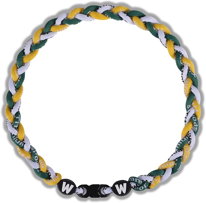 Premium 18inch Baseball Necklace w/Nylon Tri-Braided Rope Tornado Design