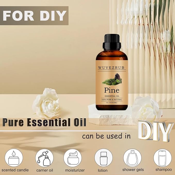 Pine Essential Oils, 30ML Pure and Natural Essential Oil for Aromatherapy Diffuser - Pine /1 Fl Oz