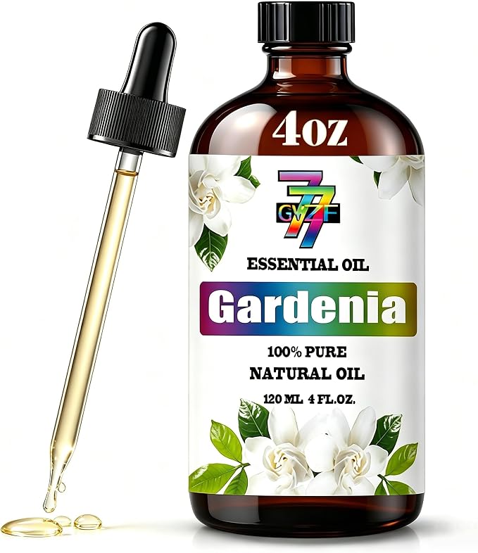 Gardenia Essential Oil 4oz for Home Aroma, Diffuser, DIY | Pure Natural floral scent, humidifier, soap, candle, and bath bombs, gift for women, moms, or housewarming
