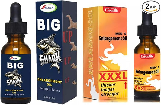 Natural Male XXL Extra Power Strength Massage Essential Oil Set - 2 Pieces (B360-395)