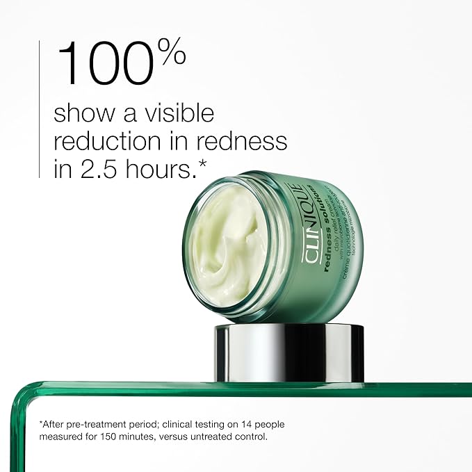 Clinique Redness Solutions Daily Relief Cream with Microbiome Technology,1.7 Fl Oz,(Pack of 2)
