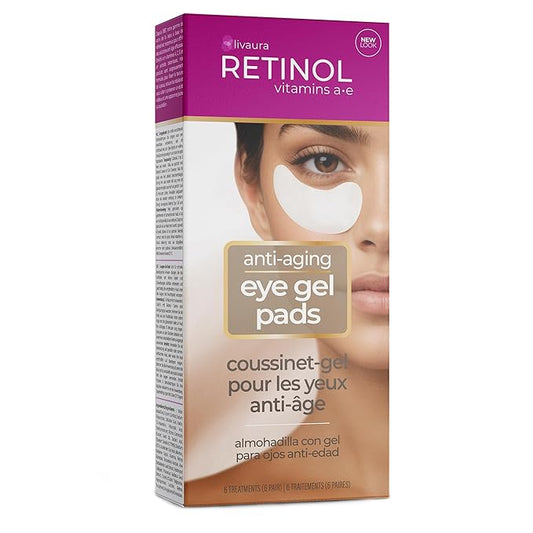 LIVAURA Retinol Anti-Aging Eye Gel Pads – The Original Retinol Instant De-Puff Treatment – Soothing Vitamin A Eye Gel Pads Reduce Puffiness, Visible Improvement in Appearance of Eyes