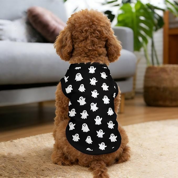 Halloween Pet Vest Spooky Pet Shirts Large | boo season Dog Shirt Vest cute pet Sleeveless Vests Ice Silk Dog T-Shirts holiday Dog Clothes Halloween Canine Wear