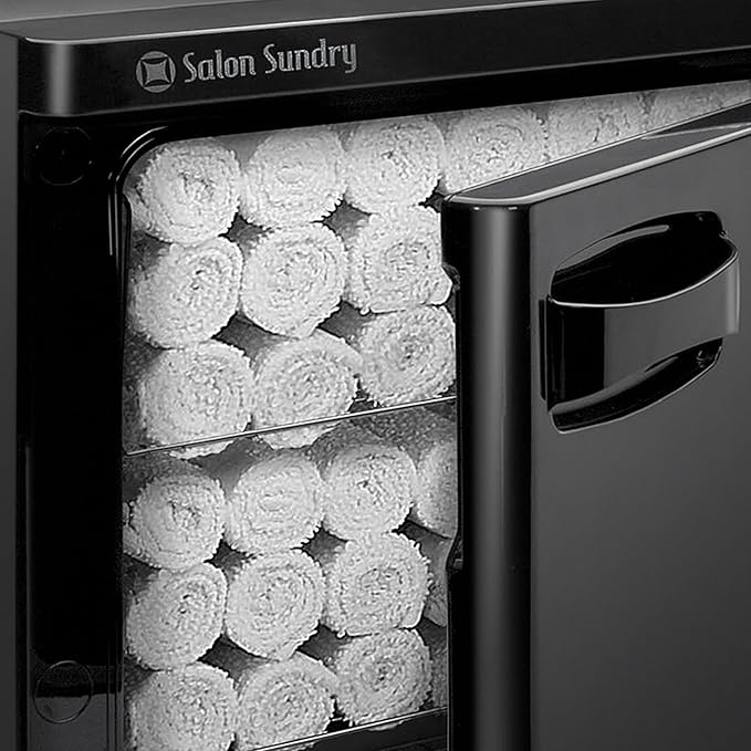 Salon Sundry Professional High Capacity Hot Towel Warmer Cabinet - Facial Spa and Salon Equipment - Black