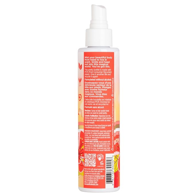 Pacifica Hawaiian Ruby Guava Hair Perfume & Body Fragrance Spray Mist - Body Mist Fragrance w/Grapefruit, Patchouli, Sugar Notes & Geranium Clean Beauty Alcohol-Free, Vegan & Cruelty-Free, 6 oz