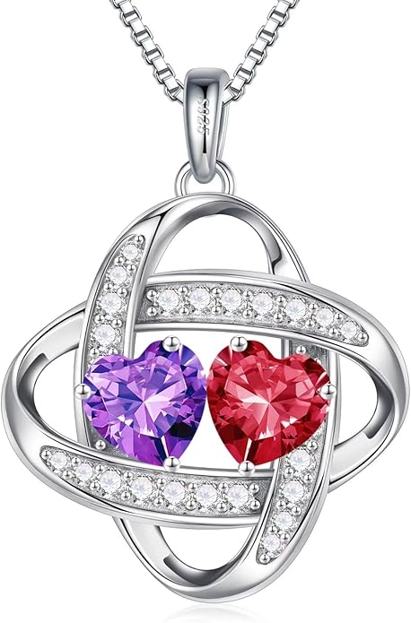 Iefil Valentines Day Gifts for Her - 925 Sterling Silver Love Knot Necklace, Anniversary Birthday Jewelry Gifts for Wife Girlfriend Mom