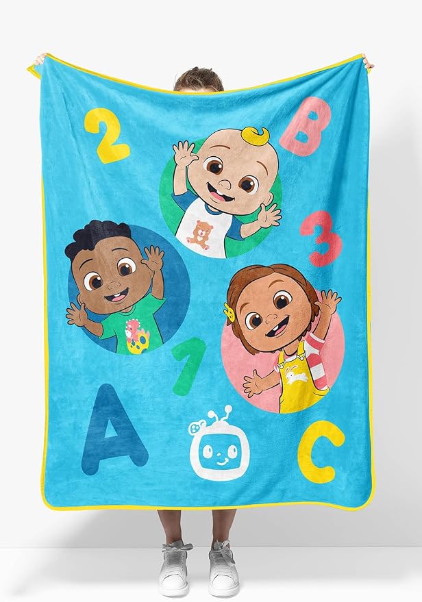 CoComelon Toddler Blanket 40x50 Super Soft Cozy Plush Kids Travel Throw