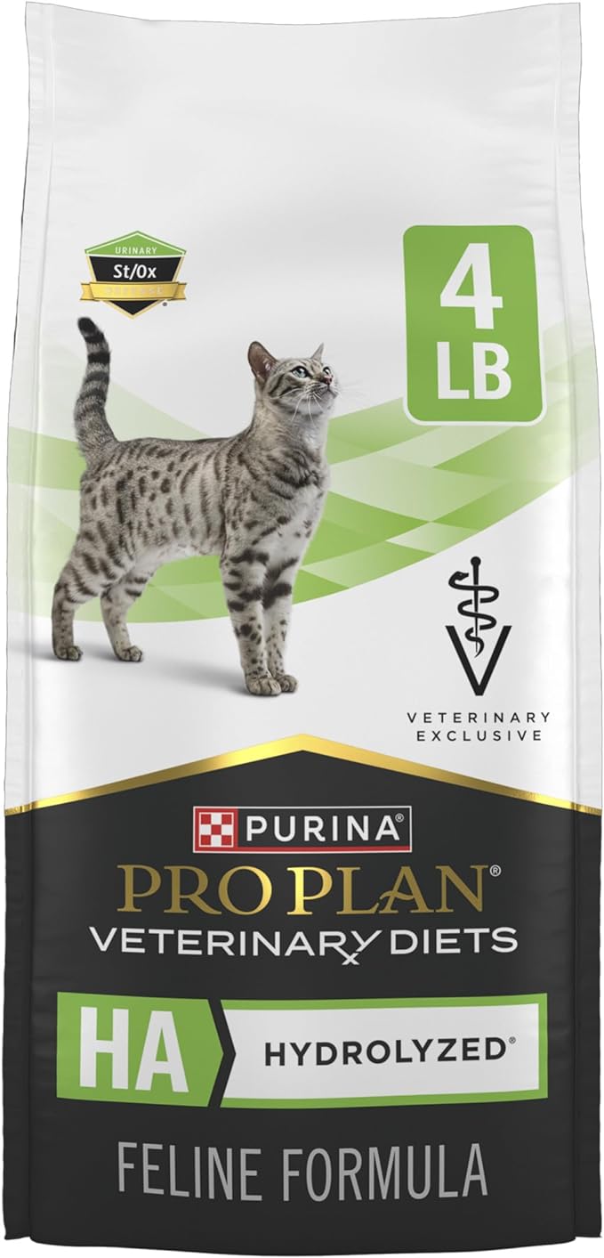 Pro Plan Veterinary Diets Purina HA Hydrolyzed Feline Formula Dry Cat Food - 4 lb. Bag