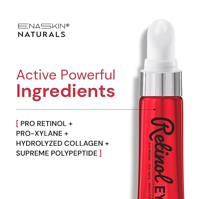 Retinol Anti Aging Eye Cream: Rapid Wrinkle Repair & Instant Under Eye Treatment - Reduce Dark Circles, Eye Bags, Puffiness for Women, Day & Night, 0.85 fl.oz