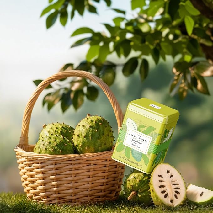 Life Plus Style Gourmet Secret Garden Organic Soursop Green Tea 50 Premium Tea Bags Blend of Pure Soursop Leaves Gluten Free No Additives No Sugar Non GMO