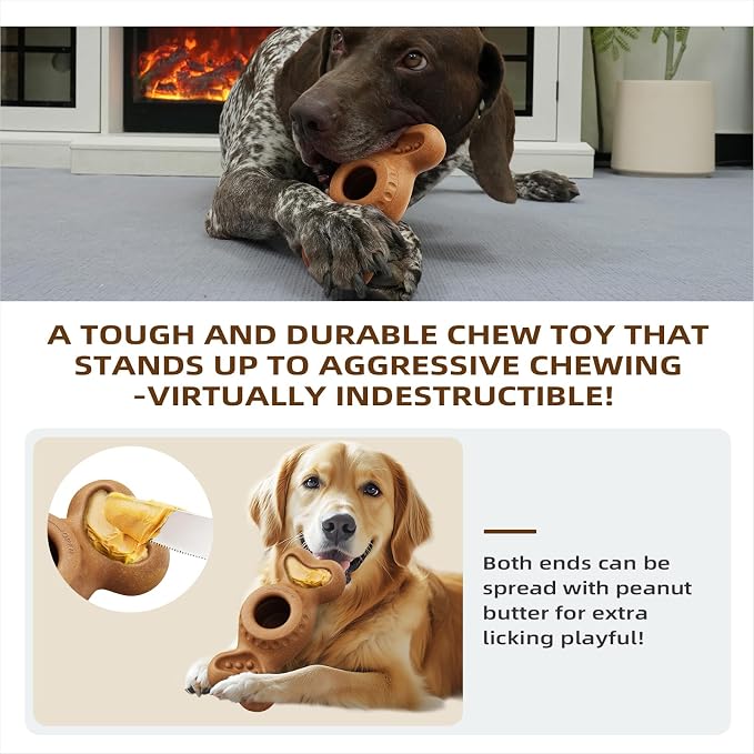 Niumowa Frozen Dog Treat Toys - Indestructible Chew for Large Dogs