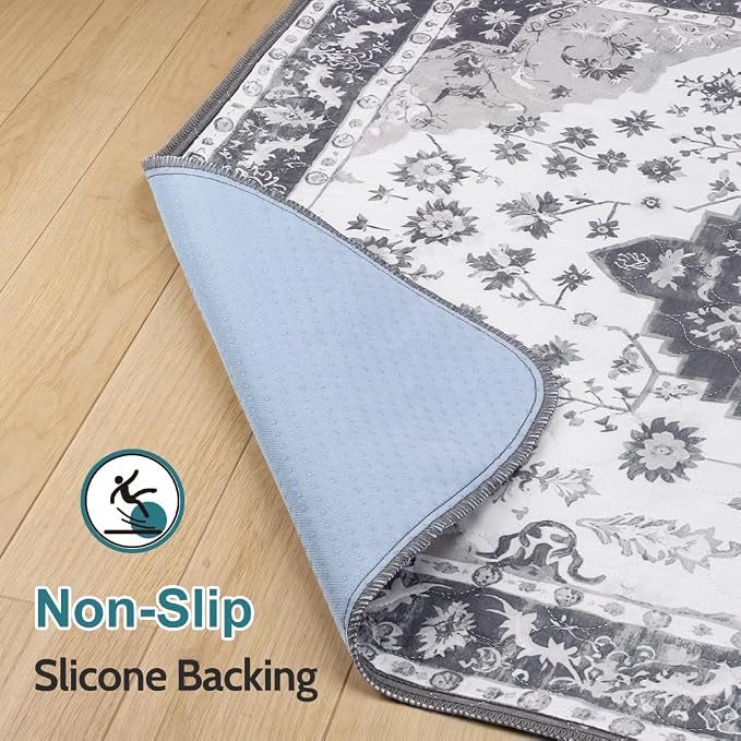 Washable Pee Pads for Dogs, 2 Pack Reusable Puppy Training Pads 72"x72" Super Absorbent Waterproof Dog Training Pads, Non-Slip Potty Pads, Whelping Pads Litter Mat Light Grey Medallion