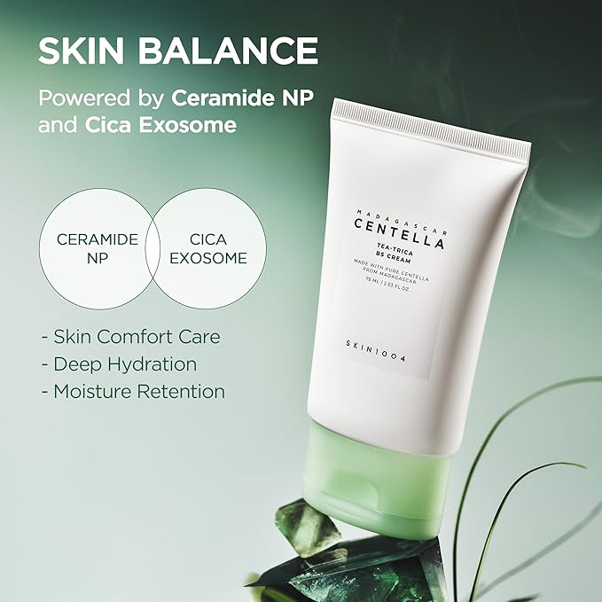 SKIN1004 Tea-Trica B5 Cream, Valentine Gifts, Korean Face Gel Moisturizer with Panthenol B5, Soothing & Hydrating Face Cream with Tea Tree & Madagascar Centella, Korean Skin Care 2.54 fl.oz / 75ml