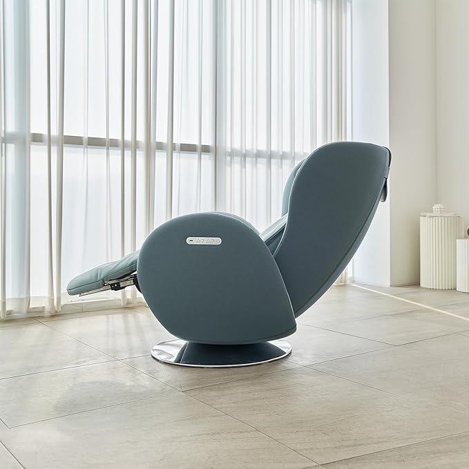 Nouhaus Luna Heated Massage Chair,Full Body Massaging Zero-Gravity Leisure Recliner with Low-Noise 3D Massage and Dual Sound Systems Modern Massage Chairs (Aqua Blue)
