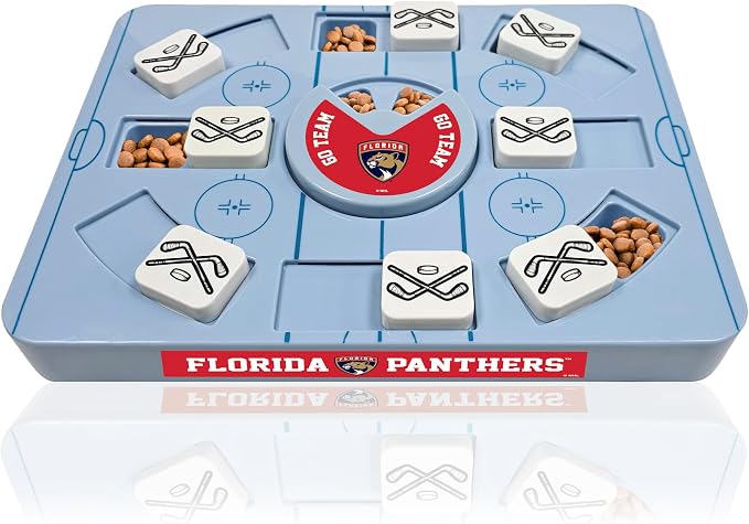 Pets First NHL Florida Panthers Large Puzzle Toy, New Size, Interactive Dog Treat & Slow Feeding Toy