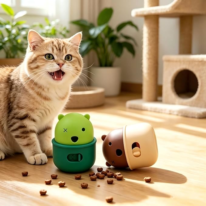 Dog Treat Dispenser Toy，Durable Silicone, wear-Resistant and bite-Resistant. Interactive Puzzle Toy for Dogs and Cats