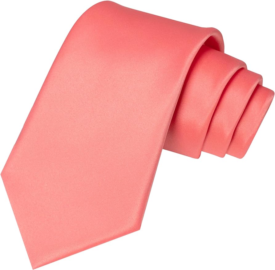 JEMYGINS Solid Color Tie Mens Necktie for Business and Wedding