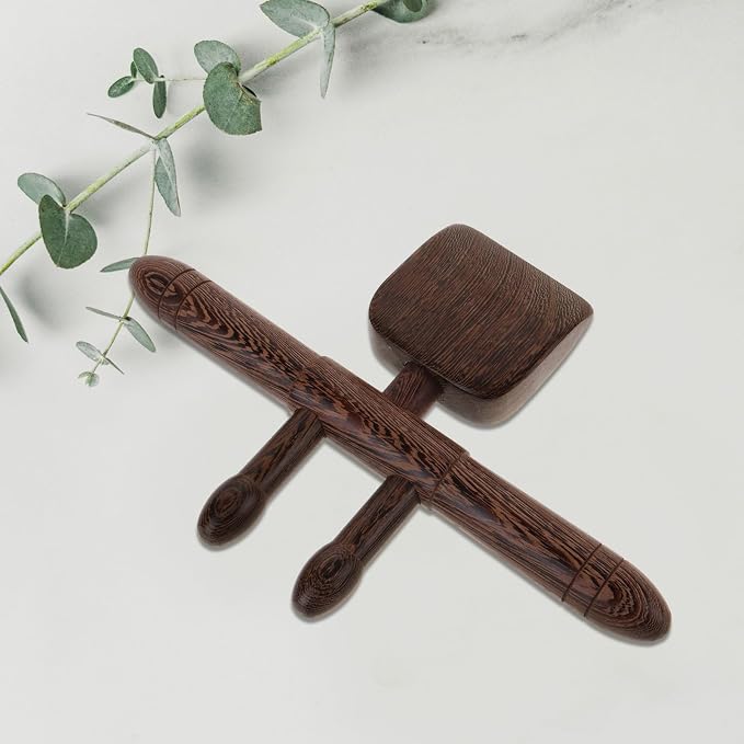 Holibanna Neck and Back Massager for Relaxing Muscle Handheld Wooden for Acupuncture Massage, Lightweight and Easy to Store Wood Massaging Tool for Families and Friends