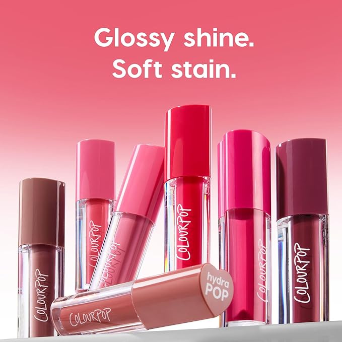 ColourPop HydraPop Glossy Lip Stain - 2-in-1 Hydrating Gloss-to-Tint Lip Color - Infused with Antioxidant-Rich Guava, Lychee & Squalane - 90s Babe (0.11 Fl Oz)