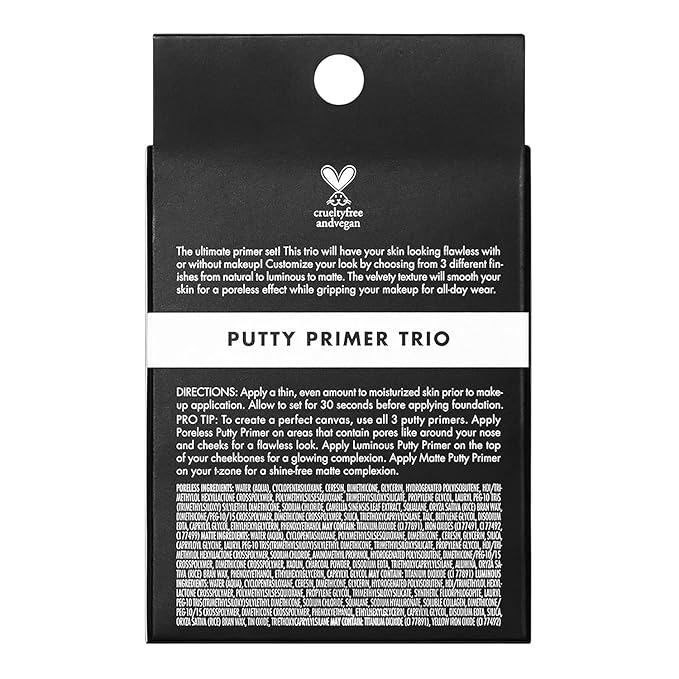e.l.f. Cosmetics Putty Primer Trio, Includes Poreless Putty, Matte Putty & Luminous Putty, Travel Size, 0.14 Oz (4g) Each, 0.14 ounces (Pack of 2)