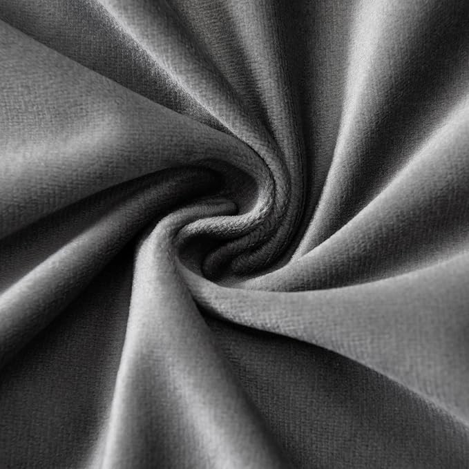 14x24 Velvet Throw Pillow Covers Set of 2 for Couch Bed Sofa,Dark Gray | Decorative Soft Pillow Covers with Invisible Zipper for Couch Sofa Bed Living Room Bedroom Home Decor