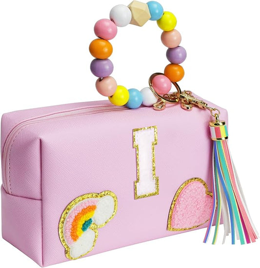 Elilier Birthday Gifts for Kids 4 5 6 7 8 9 10 11 12 year Old, Girl gifts Skin Care, Letter Pouch Cosmetic Toiletry Bag, Personalized Gift for Girl, Gift Bags