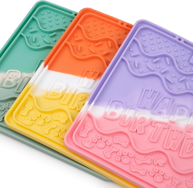CHEWFFON Dog & Cat Lick Mat, Birthday Silicone Licky Pad, Sunset Glow