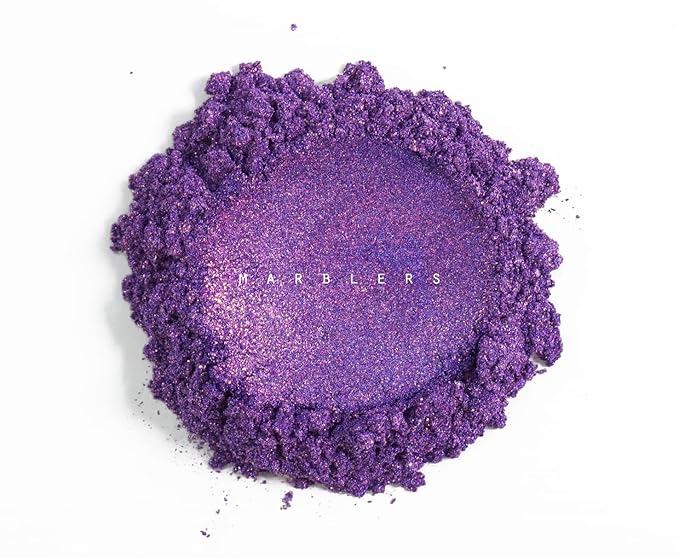 MARBLERS Chunky Natural Mica Powder [Flash Berry Pearl] 0.11oz (3g) | Highly Pigmented | Non-Toxic, Vegan, Cruelty-Free | Eyeshadow, Body Butter, Nail Polish, Nail Art | Party, Body, Face Makeup