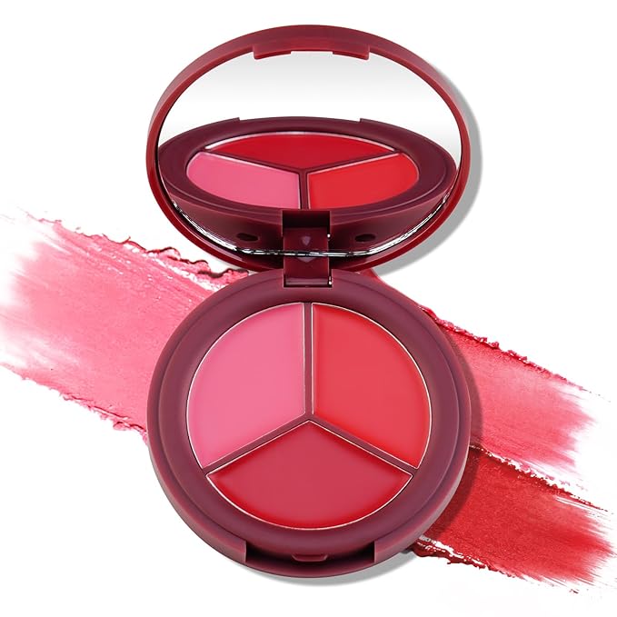 Color Nymph 3 Colors Ultra-Creamy Blush for Cheeks, Multi-Use Cream Blushes Balm Face Makeup, Hydrating, Creamy, Lightweight & Blendable Color, Face Makeup, Vegan & Cruelty-Free （#03）