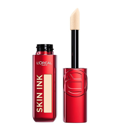 L'Oreal Paris Infallible Skin Ink 2-in-1 Foundation Concealer Hybrid Face Makeup, up to 48HR Transfer-Resistant with Buildable Light to Full Coverage, 20 Fair Neutral