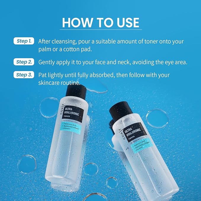 coxir Ultra HYALURONIC Acid Toner | HYDRATION-14-Complex| Hydrating, Smoothing, Calming, Moisturizing, Paraben Free, Cruelty Free, Korean Skin Care [150ml/5.07 fl.oz.]
