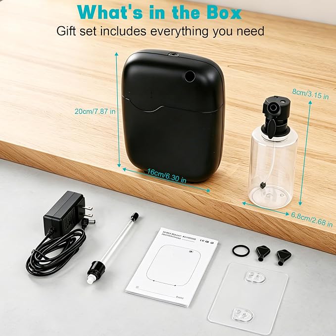 Scent Air Machine for Home, Bluetooth Smart Cold Air Scent Machine with 400ml Oil Bottle, 2000 Sq.Ft Coverage Aromatherapy Diffusers for Large Room Home Hotel Office Spa with App Control (Black)