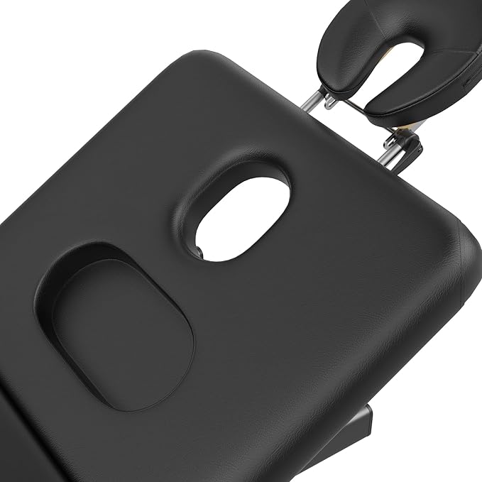 Electric Massage Bed with Adjustable Height and Backrest, Electric Massage Table for Treatment, Physical Therapy and Spa Facial Bed, 2 Motor, Hydraulic Equipment, Remote Control, 32 W x 75 L, Black