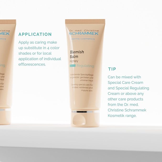 Schrammek Blemish Balm Honey - Covering Special Care for Irritated, Reddened & Impure Skin - The Original since 1967 - BB Cream - Tinted Face Moisturizer - Facial Skin Care - Dr