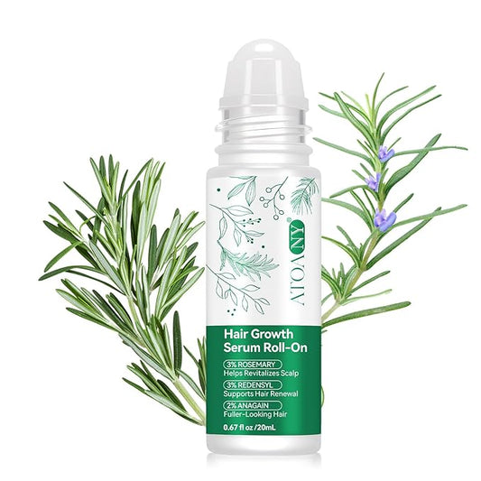 Hair Growth Serum Roll-On(20ml), Hair Growth Oil with 3% Rosemary, 3% Redensyl, 2% AnaGain Scientifically Proportioning, Helps Support Thicker, Fuller Hair Appearance, No-Rinse, Fast-Absorbing