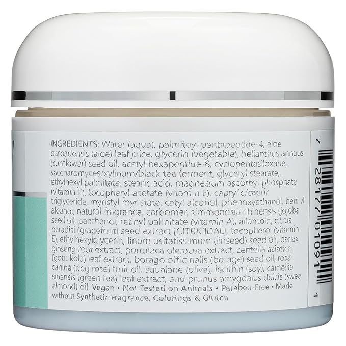 NutriBiotic – Peptide Face Creme with GSE, 2 Oz | Ultra-Hydrating | Collagen Synthesis Support | with Botanical Extracts & Oils & Vitamin E | Natural Fragrance & Paraben Free
