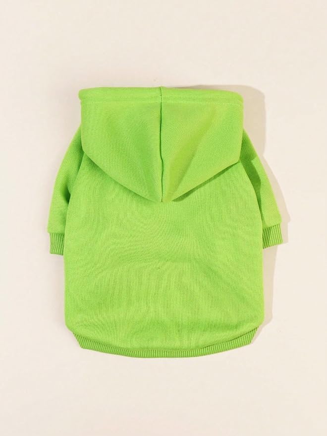 Basic Dog Hoodie Sweatshirt Puppy Sweater Warm Cat Costumes Pet Clothes for Chihuahua Puppy Kitten Small Medium Dogs Green X-Large