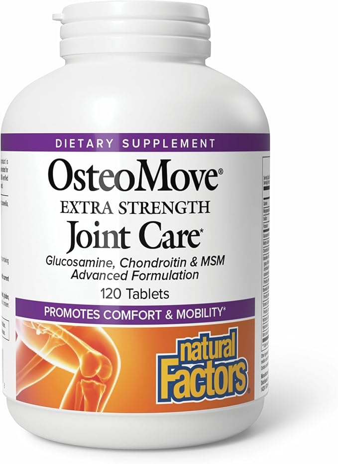 Natural Factors, OsteoMove Joint Care, Extra Strength Support for Joint and Bone Health, Non-GMO, 120 tablets (60 servings)
