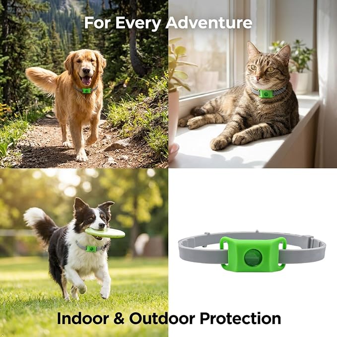 Natural Plant-Based Scent Pendant for Pets, Dog Collar Accessory with 2 Refillable Capsules, 60-Day Set, No Direct Contact with Skin, Waterproof, Compatible with AirTag (1pc-red)
