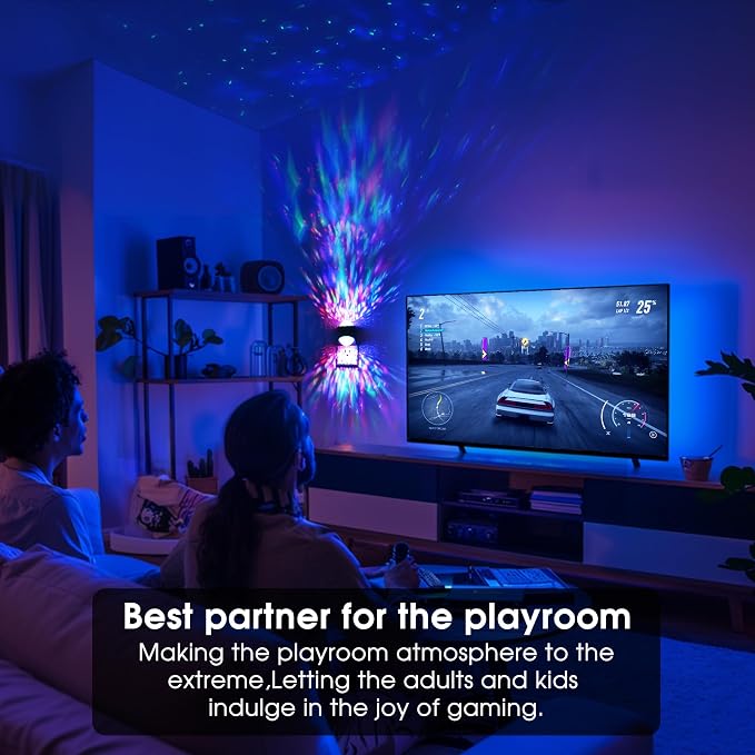 Night Lights Plug into Wall, Star Projector Night Light for Kids | Night Light Projector, 9-Color RGB Galaxy Nightlight, Dusk to Dawn Sensor for Bathroom, Home Gaming Room Decor, Home Decor