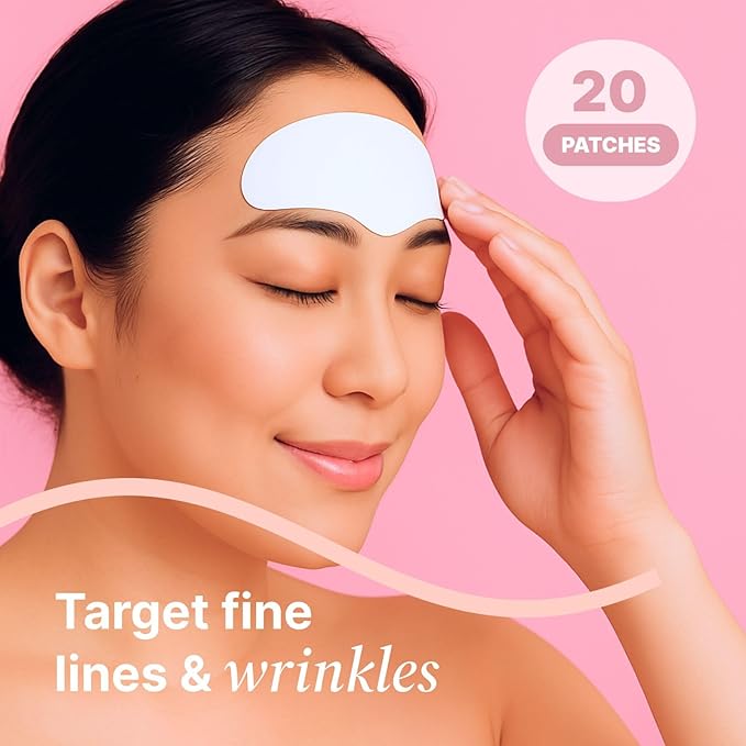 Forehead Wrinkle Patches | Anti-Wrinkle Facial Patches for Fine Lines | Overnight Wrinkle Filler & Deep Line Treatment | Disposable Face Tape for a Youthful, Firmer, and Smoother Appearance | 20 Count