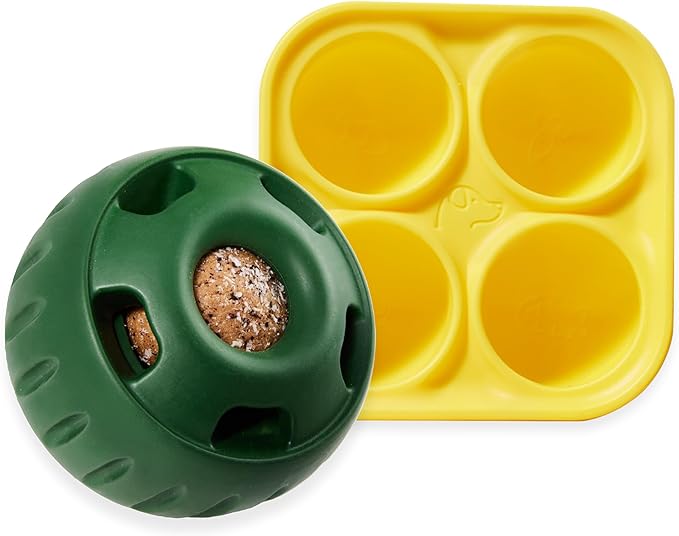 WOOF Pupsicle Dog Treat Toy with Silicone Treat Tray for Dogs 75 lbs & Up