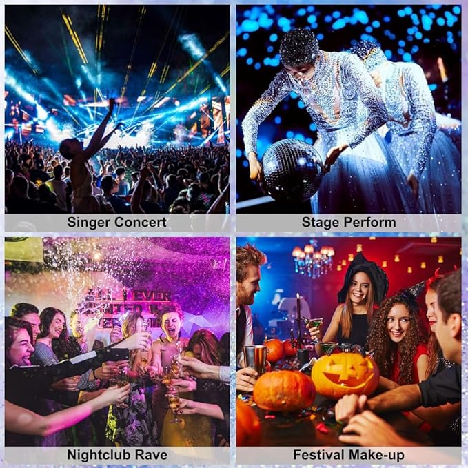 Gold Body Glitter Stick,Sparkling Neon Outfit Party Holographic Sequins Paint Mardi Gras Accessories Face and Body Glitter Gel Makeup.