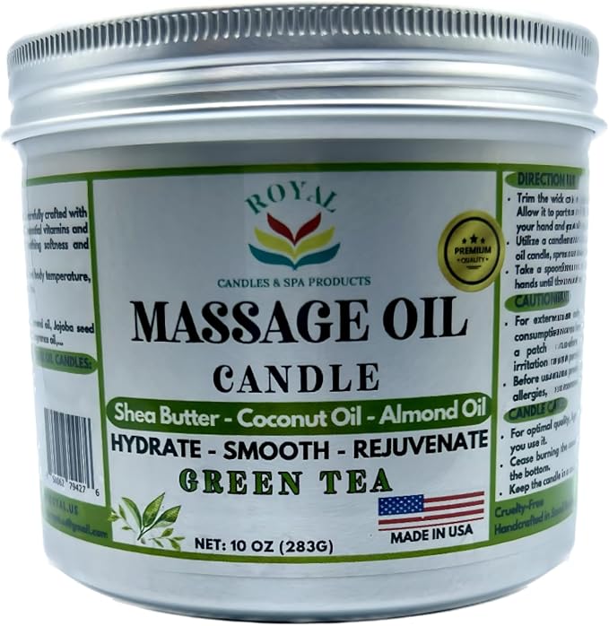 Massage Oil Candle (Green Tea) 10 oz.