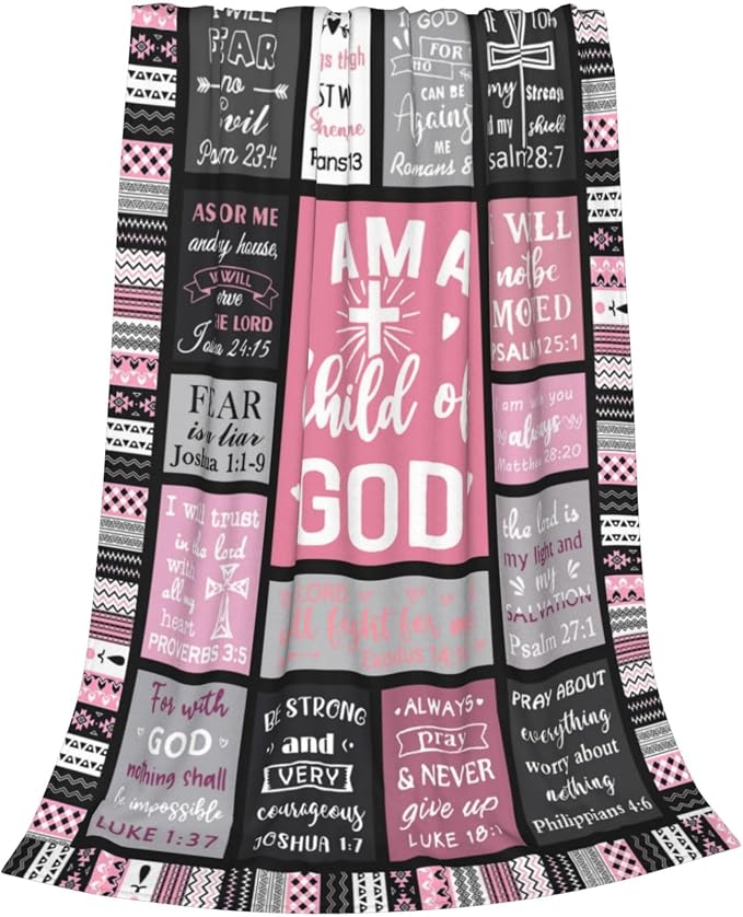 Christian Gifts for Women Faith, Inspirational/Religious/Spiritual Gifts for Adults, Soft Throw Blankets for Women/Men, Personalized Blankets for Adults 50"x 60"