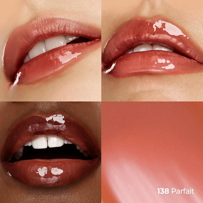 Laka Fruity Glam Tint, 4.5g/0.15oz, Glowing Lip Stain with Wide Color Spectrum, Hydrating & Lightweight Texture, Buildable Color, Non-Sticky, Vegan, K-Beauty (#138 Parfait)