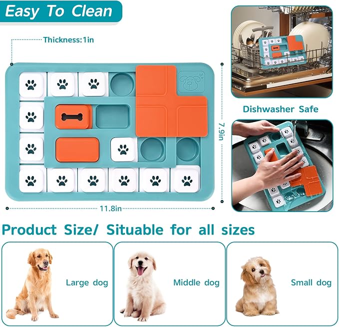 FOXMM Dog Puzzle Toys - Interactive IQ Training & Mental Stimulating Toys | for Large, Medium & Small Dogs
